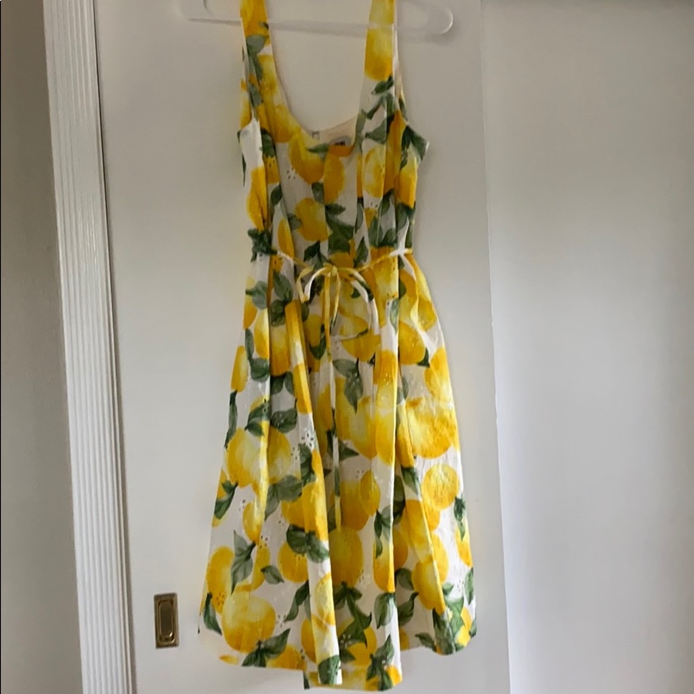 Anne Klein lemon eyelet summer dress